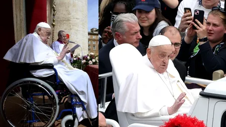 Imagini de la ULTIMA apariție a Papei Francisc în fața credincioșilor. Suveranul Pontif a murit a doua zi, la vârsta de 88 de ani