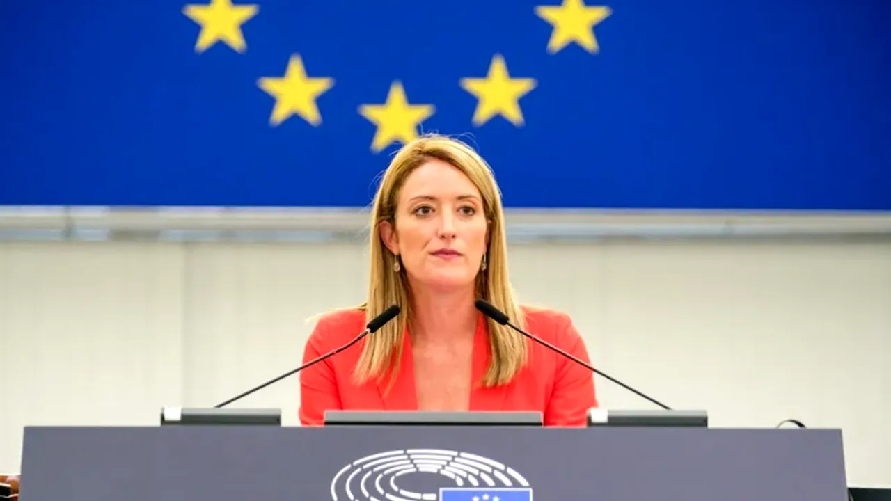 Președintele Parlamentului European Roberta Metsola, vine luni în Parlamentul României