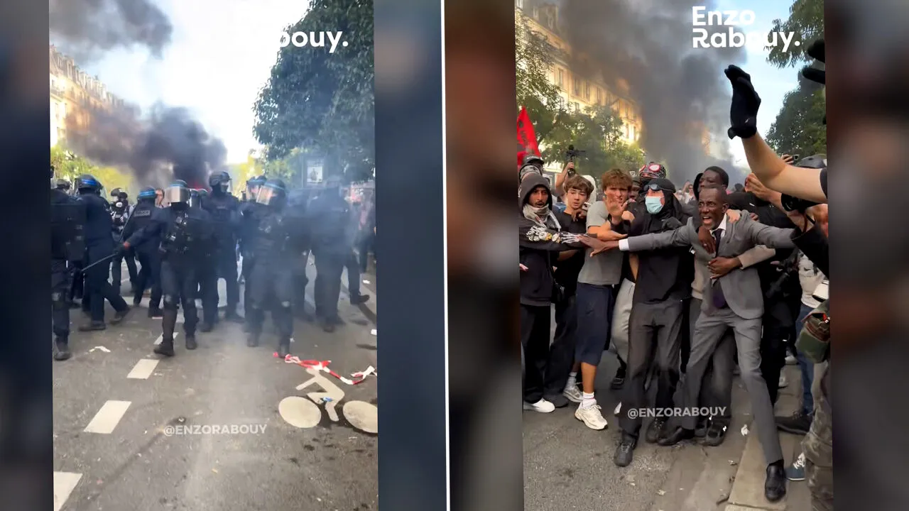 Un primar din suburbiile Parisului s-a pus scut uman între jandarmi și elevi. Edilul se implică activ în protestele din Franța