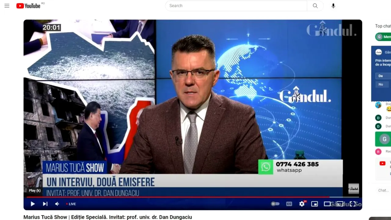 Poll „Marius Tucă Show”. „Prin intermediul interviului cu Carlson, Putin anunță disponibilitatea de a începe negocierile de pace cu SUA?”