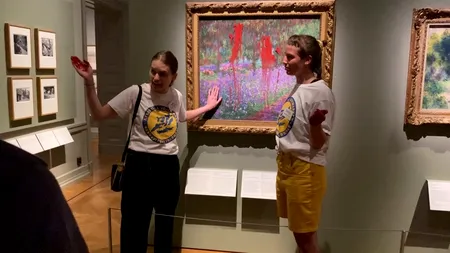Activiști de mediu au vandalizat un tablou de Monet la Muzeul Național din Suedia