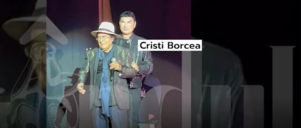 EXCLUSIV VIDEO. Cântărețul italian Al Bano i-a invitat pe Marius Vizer și pe Cristi Borcea pe scena Sălii Palatului