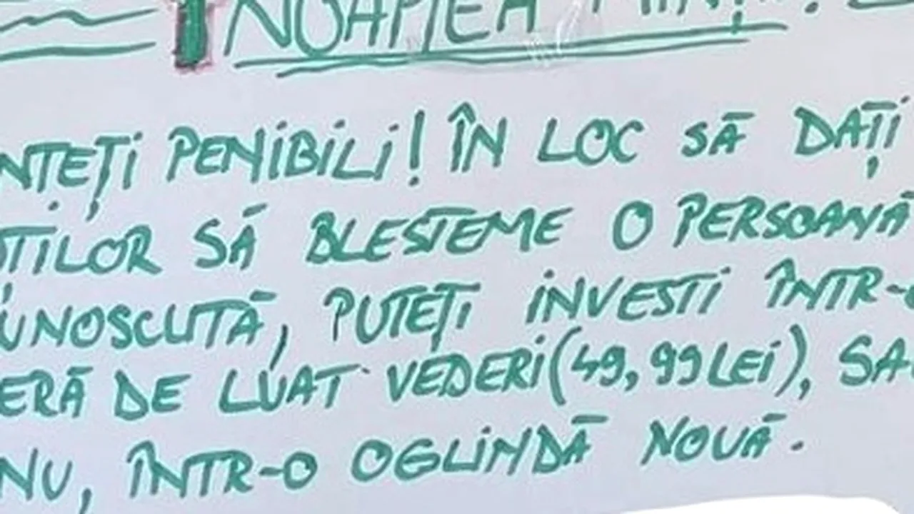 „Noaptea minții” într-un bloc din Brăila | „Cine a sustras oglinda să o aducă înapoi. Altfel, va fi o mare tragedie. Se vor da slujbe la preot” / Reacția unui locatar