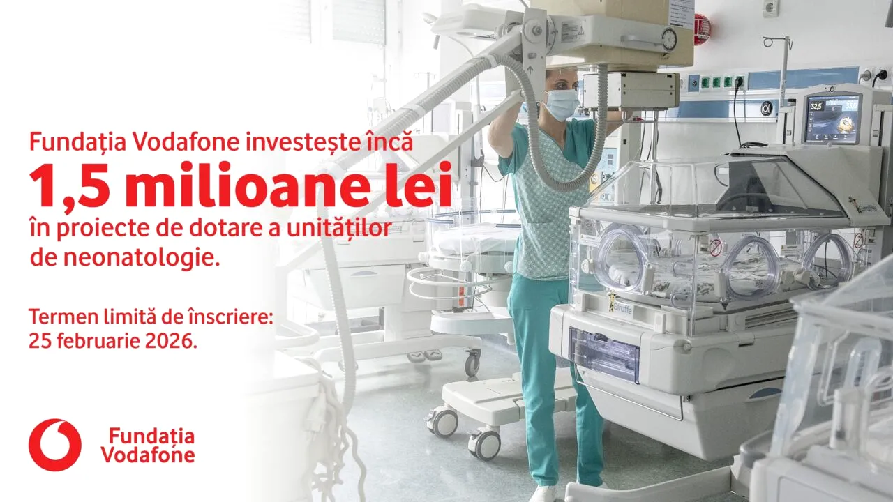 Fundația Vodafone investește încă 1,5 milioane de lei în dotarea unităților de neonatologie din România
