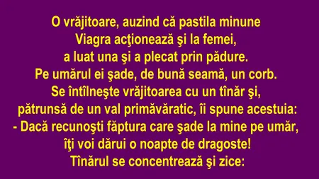 BANC | O vrăjitoare cumpără Viagra