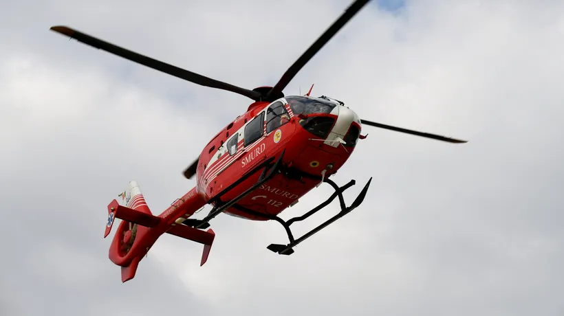 Un tânăr din Vaslui s-a tăiat cu o drujbă în zona gâtului. Medicii de pe ambulanță au solicitat un elicopter SMURD, pentru preluarea victimei