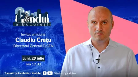 ‘’Cu Gândul la București’’ începe luni, 29 iulie, de la ora 19.00. Invitat: Claudiu Crețu