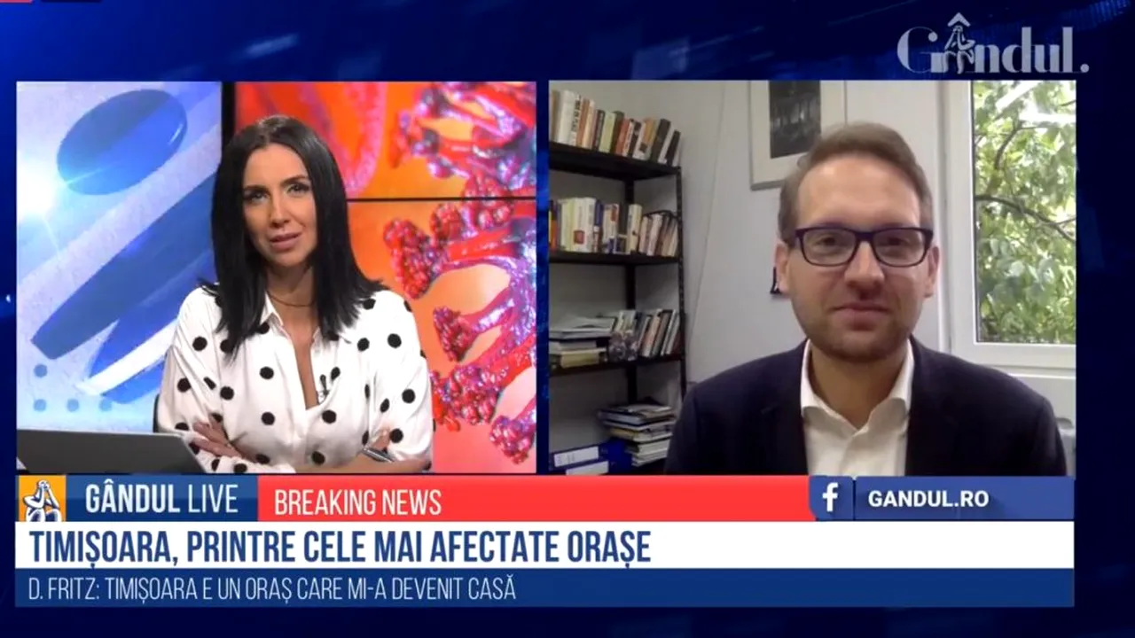 GÂNDUL LIVE. Dominic Fritz, primarul ales al Timișoarei: Nu mai avem locuri la ATI! Spitalul Covid este foarte încărcat cu cazuri ușoare