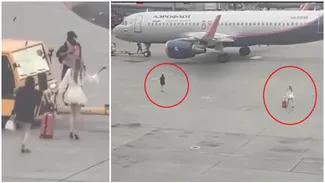 Două tinere pe tocuri au reușit să oprească un avion care se pregătea de decolare. Au fost întoarse din „cursă” în ultima clipă. Imaginile au devenit virale