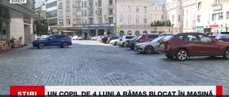 Caz șocant în Hunedoara. Bebeluș de 4 luni, rămas blocat în mașină în fața spitalului