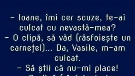 Bancul de sâmbătă | Nevasta lui Ion