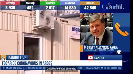 GÂNDUL LIVE. Care sunt condițiile pentru relaxarea restricțiilor? Răspunsul lui Alexandru Rafila