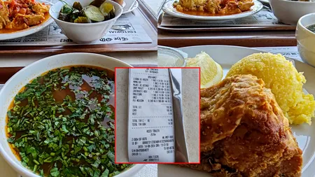 Cât a plătit o turistă pentru o ciorbă de văcuță, o porție de crap prăjit cu mămăligă și o savarină în stațiunea Mamaia, acum, în august 2024