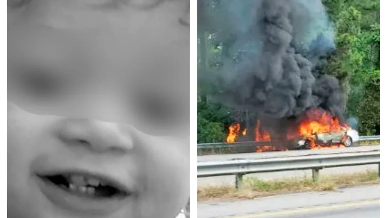 GALERIE FOTO. O femeie din SUA a incendiat intenționat mașina în care se afla copilul ei