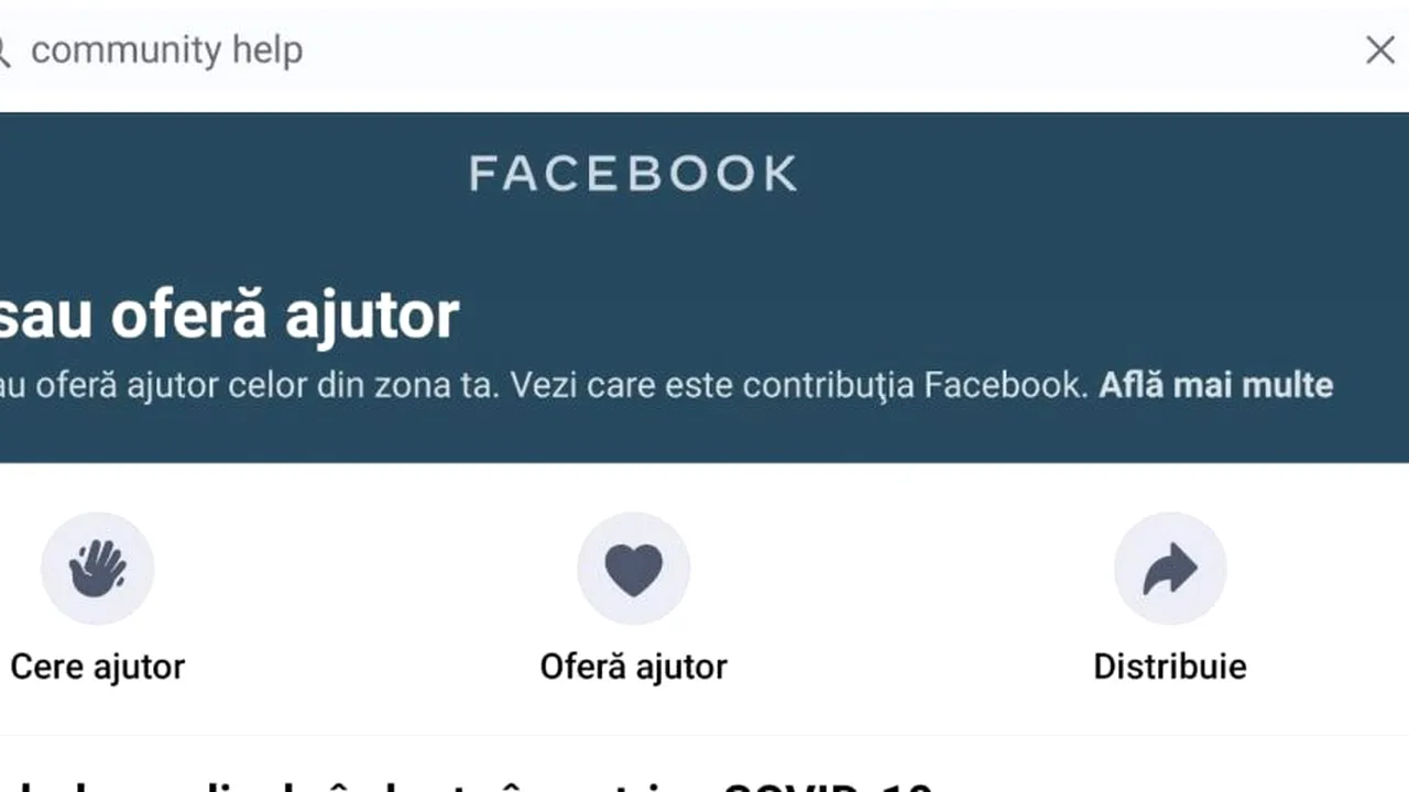 SOCIAL MEDIA | Anunțul făcut de Facebook: „Utilizatorii români pot să ceară ajutor”