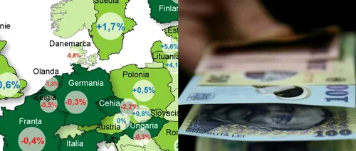 România a avut în primul trimestru a treia cea mai mare creștere economică din Uniunea Europeană. HARTA recesiunii în UE