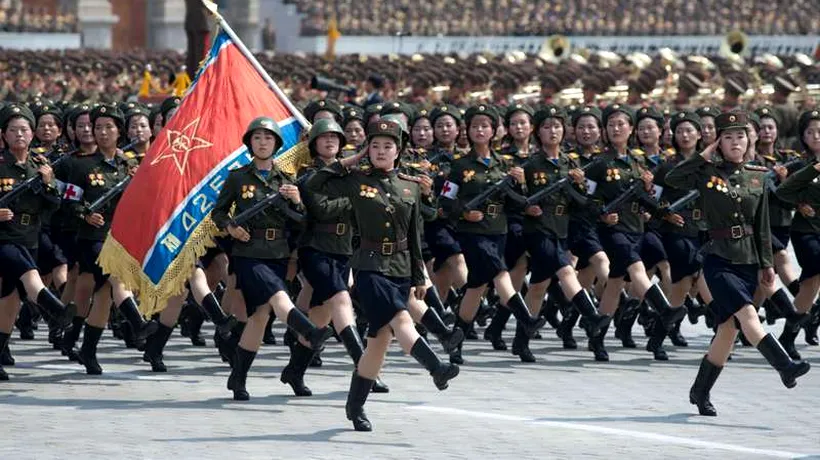 FOTO. Armata nord-coreană, alcătuită și din femei-robot antrenate în structuri paramilitare