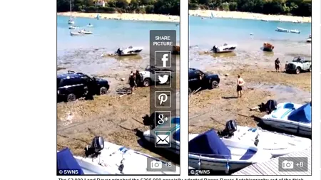 Un Range Rover de fițe a fost scos din noroi de „bunicul