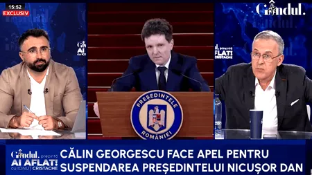 Răzvan Dumitrescu desființează apelul lui Călin Georgescu. „Nimeni nu o să vrea să-l suspende pe Nicușor Dan”