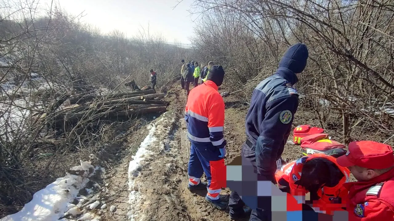 TRAGEDIE în Dâmbovița. Un bărbat a murit strivit de lemnele din căruță