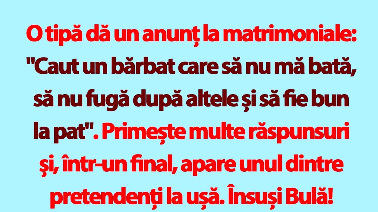 BANC | Bulă și anunțul de la matrimoniale