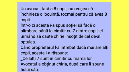 BANC | Un avocat, tată a 8 copii, nu reușea să închirieze o locuință