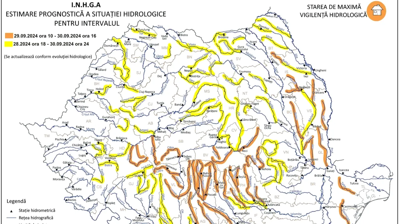 Comitet pentru Situaţii de Urgenţă la Ministerul Mediului / Mircea Fechet: Zonele cu RISC mare, în această perioadă, sunt Galaţi şi Vaslui