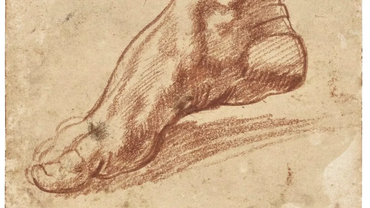 Schița lui Michelangelo, descoperită recent, vândută cu o sumă fabuloasă. Desenul, realizat în pregătirea pictării plafonului din Capela Sixtină