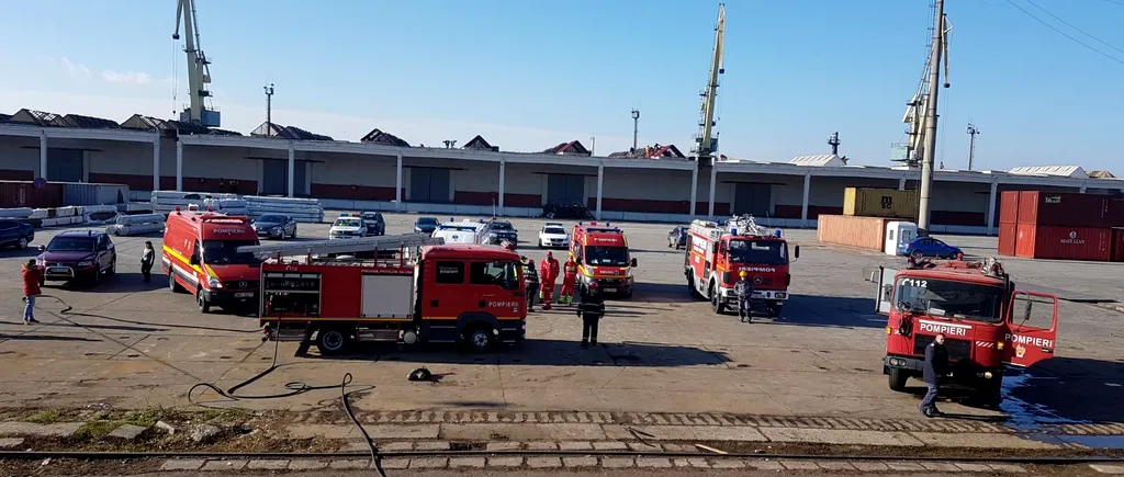 Incendiu în Portul Constanța Sud-Agigea. Trei persoane au avut nevoie de îngrijiri medicale 