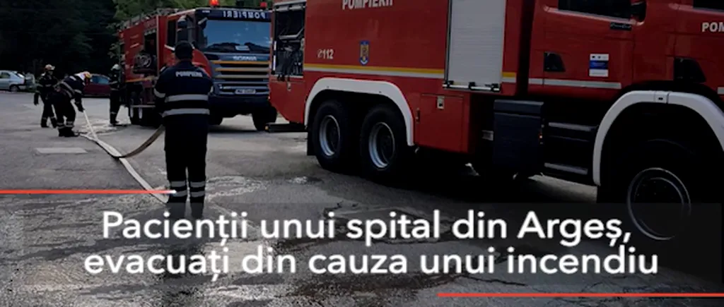 Incendiu la un spital din Argeș. Pacienții, evacuați