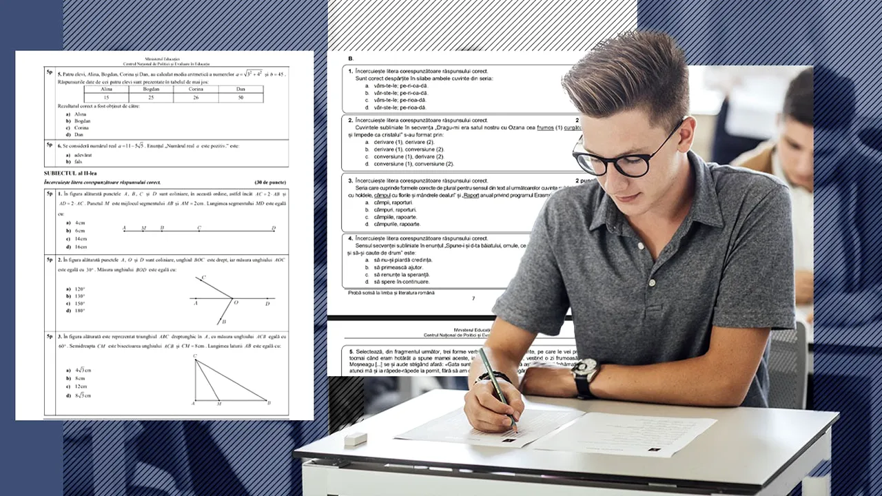 Evaluarea Națională 2025 (Clasa a VIII-a): Modele de subiecte și bareme pentru probele de Limba și literatura română, Matematică și Limba Maternă