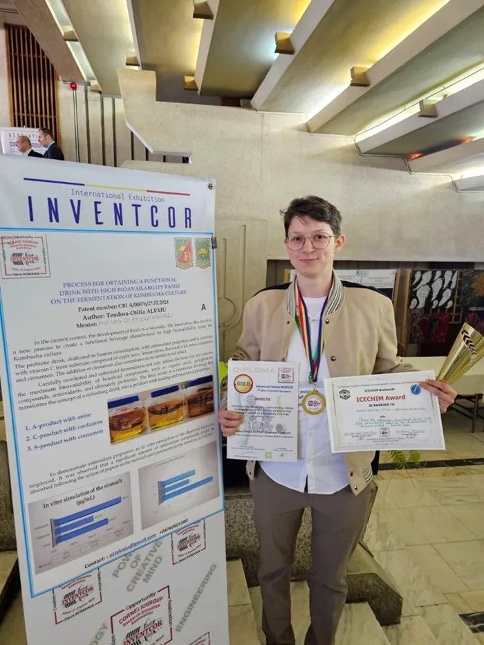 Otilia-Tedora Alexiu, studenta microbiolog care a revoluționat domeniul cu un produs brevetat la OSIM. Cercetătoarea, premiată la nivel internațional, a creat un remediu care contribuie la sănătatea oamenilor