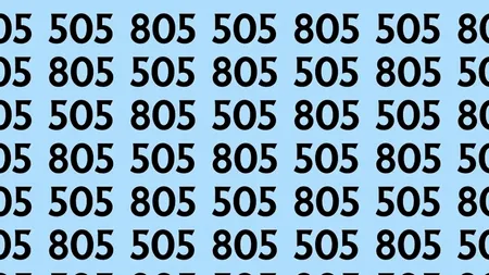 Iluzie optică: găsește numărul diferit în doar 8 secunde și ești un GENIU!