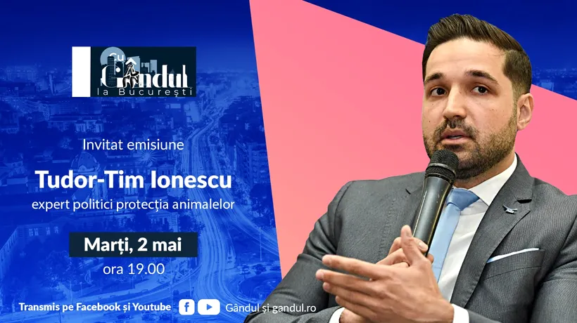„Cu Gândul la București” începe marți, 2 mai, de la ora 19.00. Invitatul ediției este Tudor - Tim Ionescu