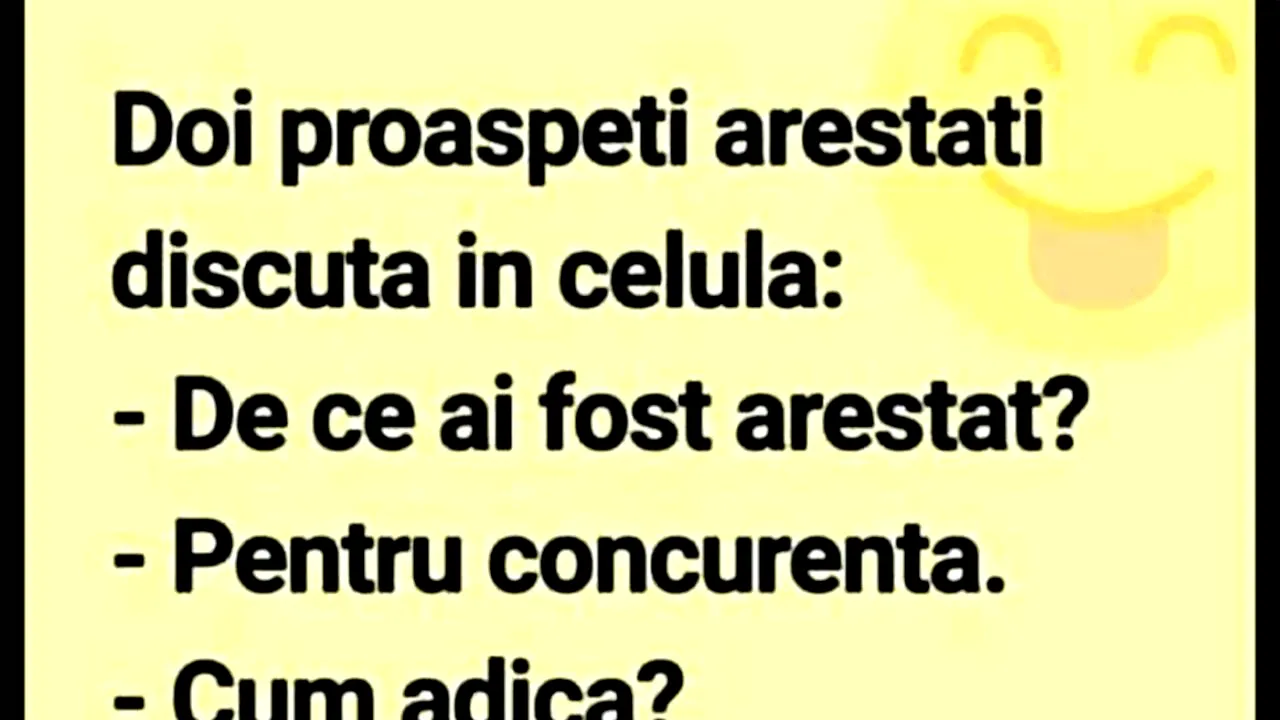 Bancul de luni | „Am fost ARESTAT pentru concurență”