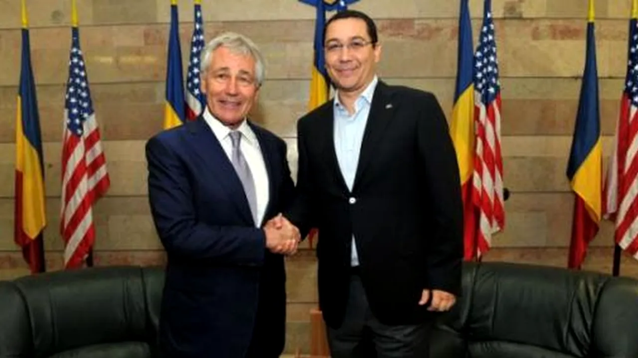 Secretarul american al Apărării, Chuck Hagel, s-a întâlnit cu Ponta la Pentagon