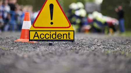 CARAȘ-SEVERIN. Accident între două camioane, ambii șoferi au ajuns la spital