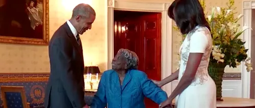 O femeie de 106 ani dansează la Casa Albă. Reacția familiei Obama