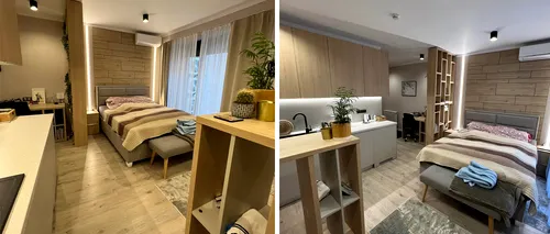 Cum arată garsoniera din Cluj cu dormitorul în bucătărie, care se închiriază cu 450 de euro pe lună