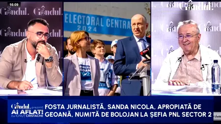 Cristoiu, necruțător în cazul ascensiunii Sandei Nicola în PNL: Dacă voia politică, de ce n-a rămas în partidul lui Geoană?