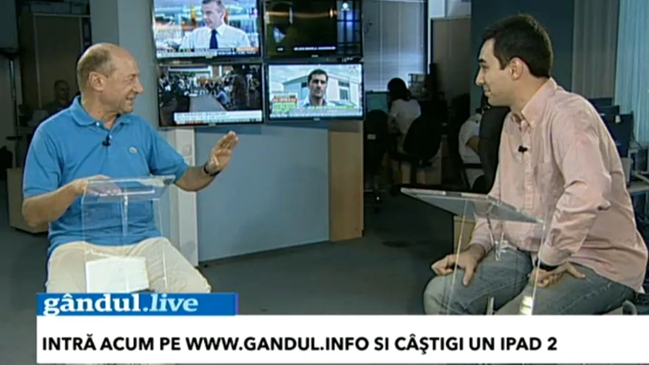 GÂNDUL LIVE. Traian Băsescu: Am avut mână bună cu actuala conducere a Parchetului General și DNA