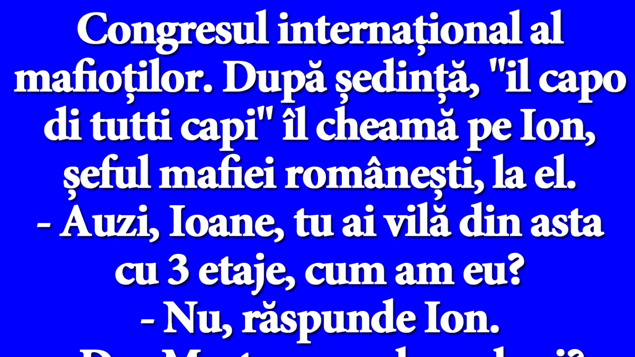 BANC | Congresul internațional al mafioților. După ședință, „il capo di tutti capi