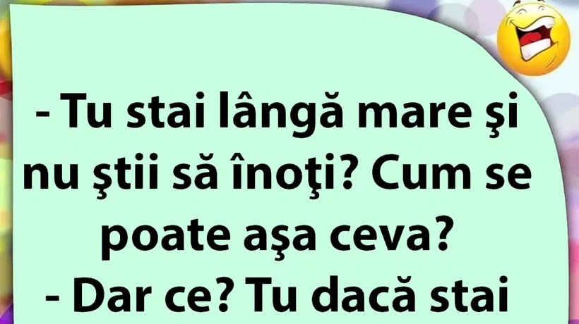 Bancul de duminică | Tu stai lângă mare și nu știi să înoți?