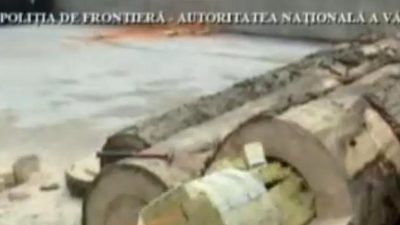 Descoperire incredibilă făcută de polițiști în interiorul unor bușteni