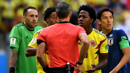 Poliția din Columbia, în alertă, după ce un fotbalist  a fost amenințat cu moartea, pentru un penalty făcut la Cupa Mondială