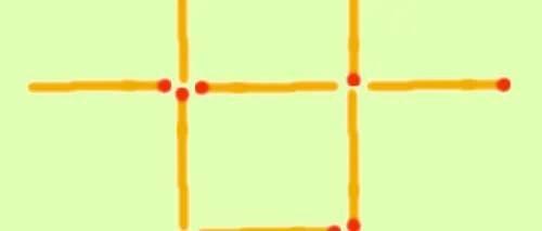 Test de inteligență cu chibrituri | Obțineți 2 pătrate mutând doar 2 bețe!