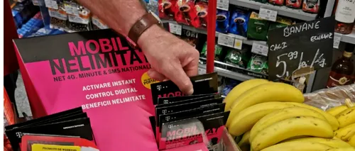 „Doriți și carteluță?. Mutare îndrăzneață: Un operator telecom își pune cartelele SIM printre rafturile cu banane, mere și ciocolată din lanțul de supermarketuri Mega Image