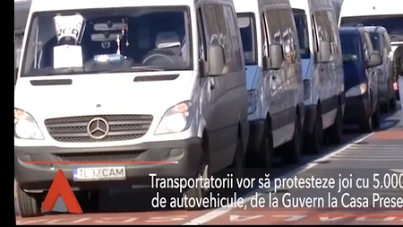 Transportatorii anunță un nou PROTEST joi, cu 5000 de autovehicule, de la Guvern la Casa Presei