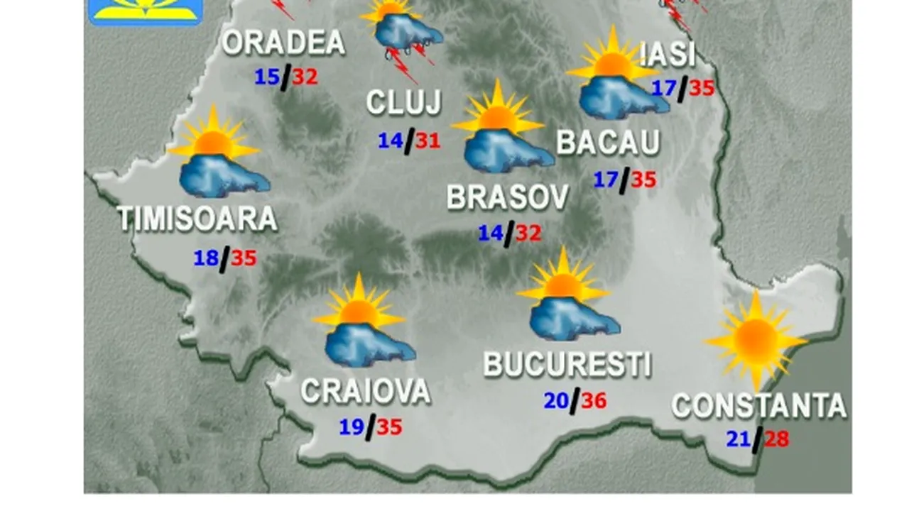 Cum va fi vremea în weekend. Prognoza meteo pentru vineri, sâmbătă şi duminică