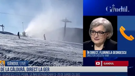 GÂNDUL LIVE. Florinela Georgescu, director ANM: Temperaturile vor continua să scadă. Ar putea ajunge chiar și la -20 de grade noaptea / Cod GALBEN de ger în toată țara!- VIDEO